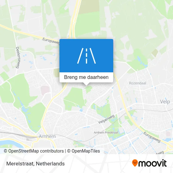 Merelstraat kaart