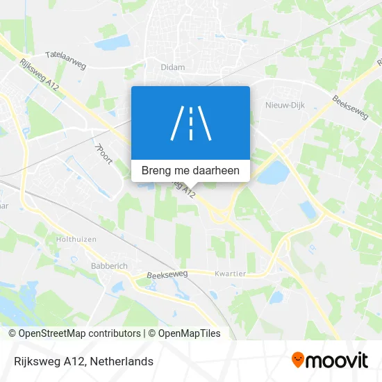 Rijksweg A12 kaart