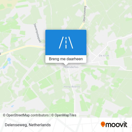 Delenseweg kaart