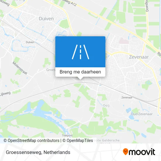 Groessenseweg kaart
