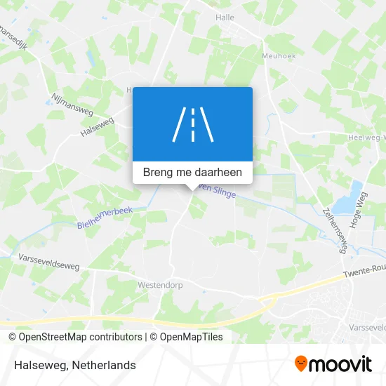 Halseweg kaart