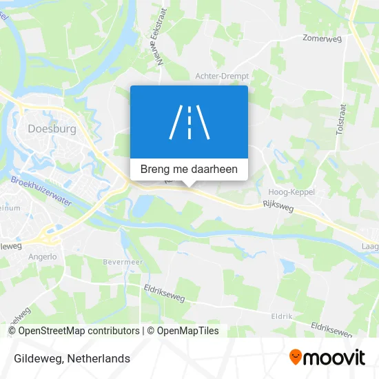 Gildeweg kaart