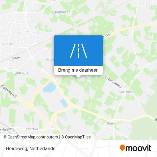 Heideweg kaart