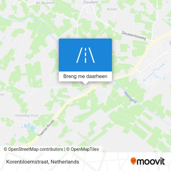 Korenbloemstraat kaart