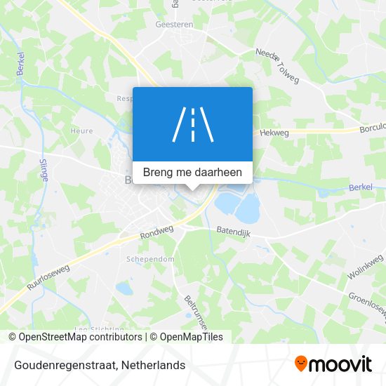 Goudenregenstraat kaart
