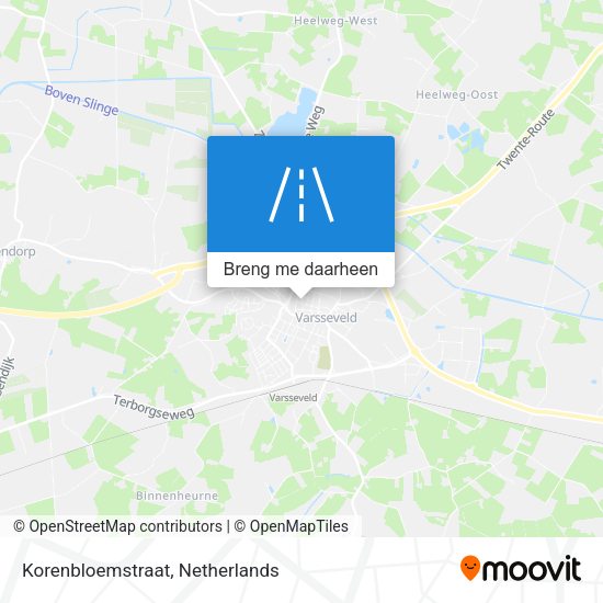 Korenbloemstraat kaart