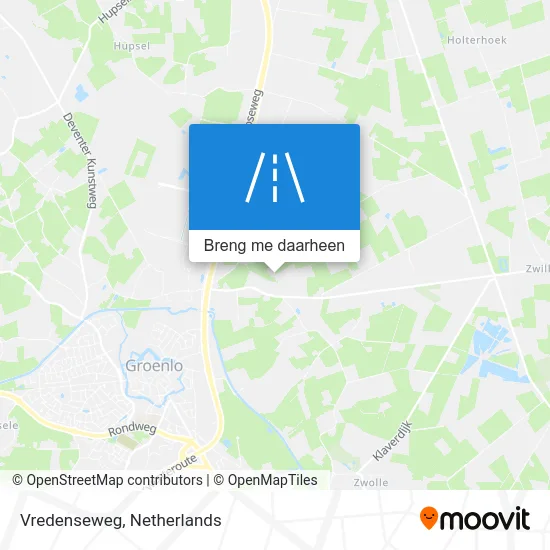 Vredenseweg kaart