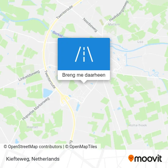 Kiefteweg kaart