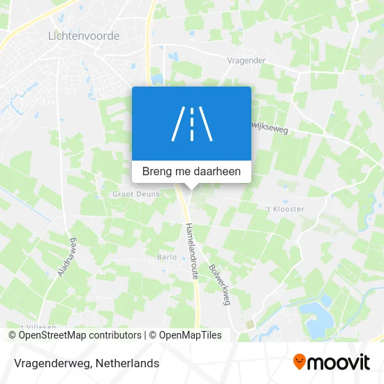 Vragenderweg kaart