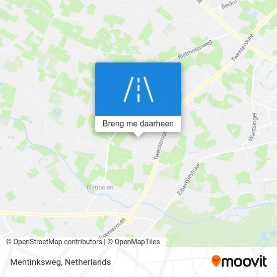 Mentinksweg kaart