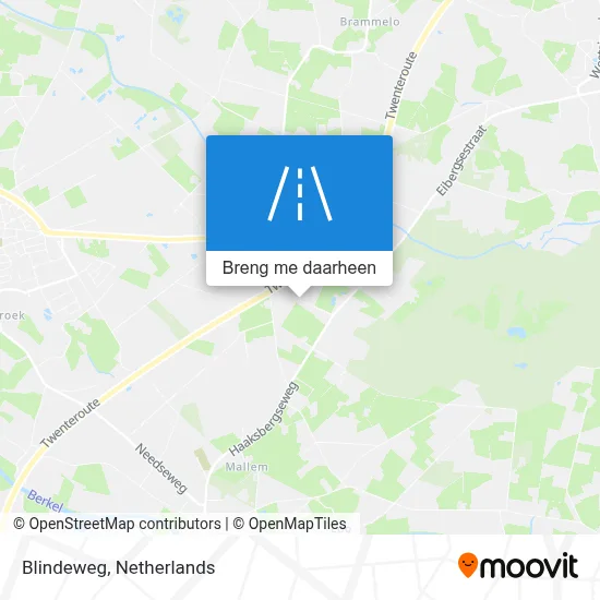 Blindeweg kaart