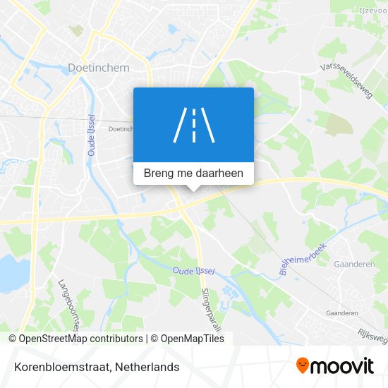 Korenbloemstraat kaart