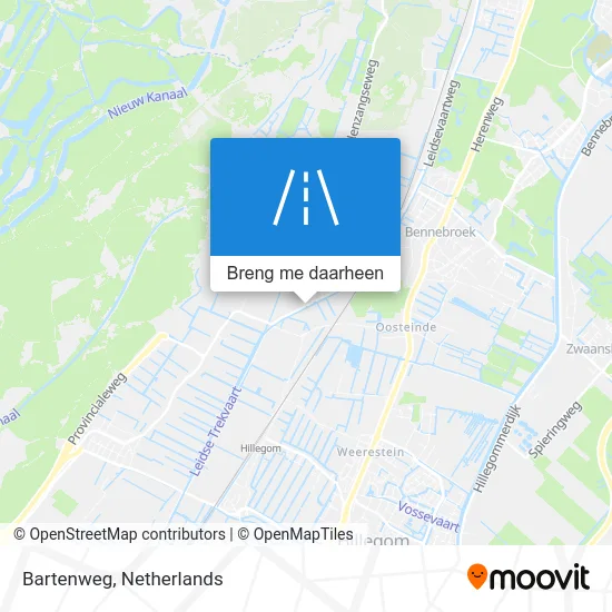 Bartenweg kaart