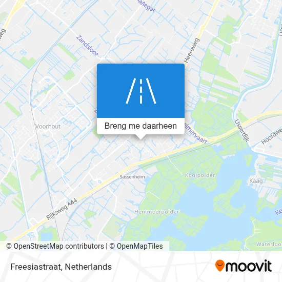 Freesiastraat kaart