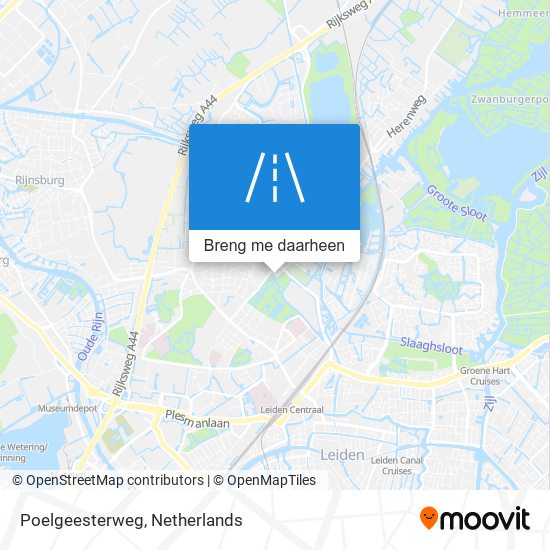 Poelgeesterweg kaart