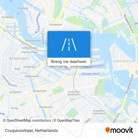 Cruquiusstraat kaart