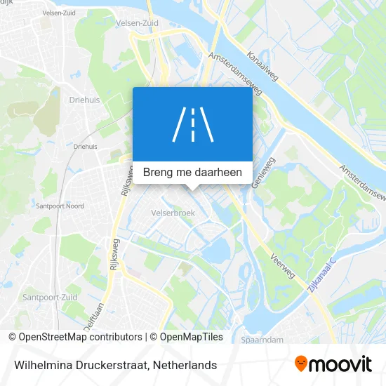 Wilhelmina Druckerstraat kaart