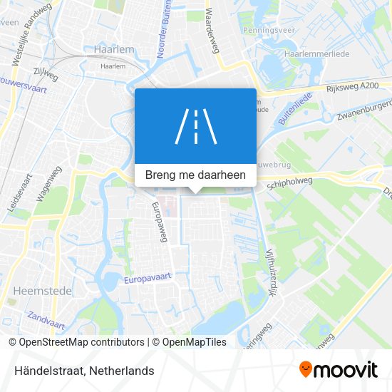 Händelstraat kaart