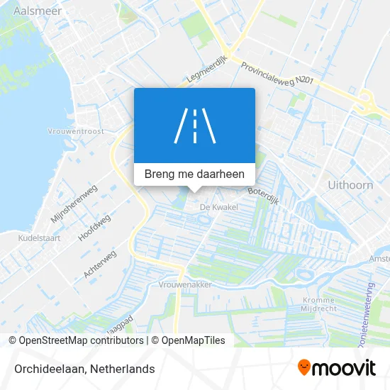 Orchideelaan kaart