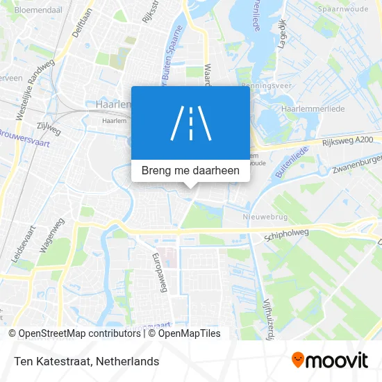 Ten Katestraat kaart