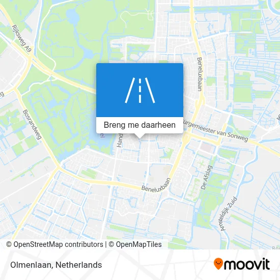 Olmenlaan kaart