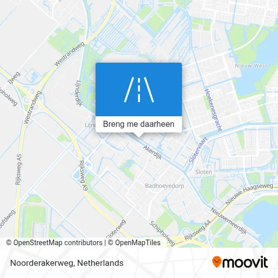 Noorderakerweg kaart