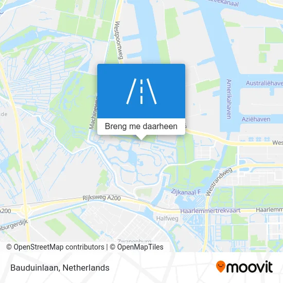 Bauduinlaan kaart