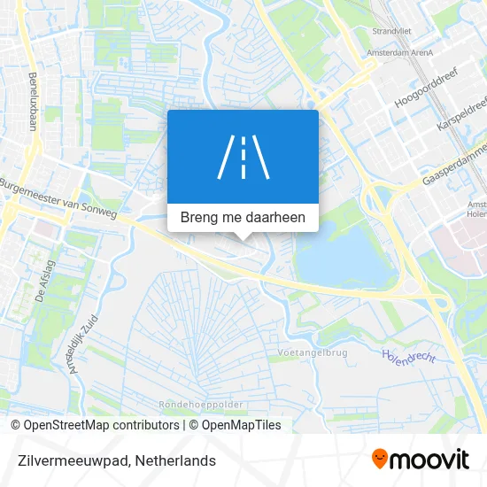 Zilvermeeuwpad kaart