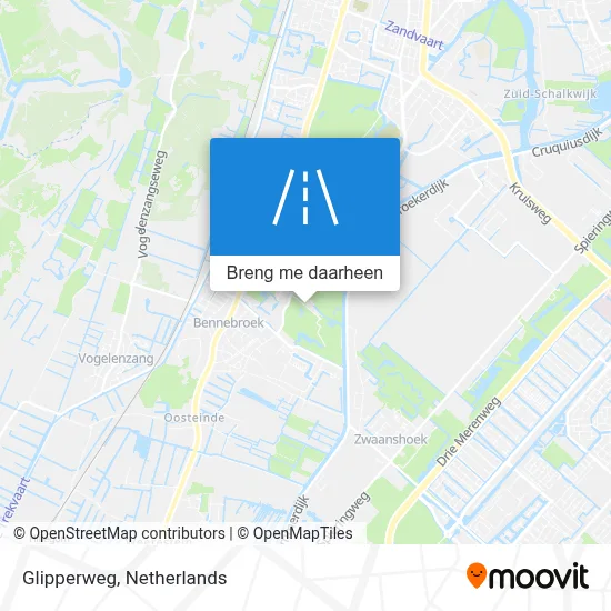 Glipperweg kaart