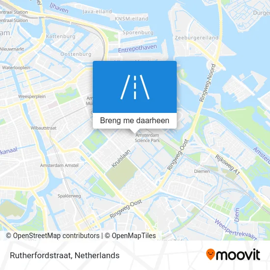 Rutherfordstraat kaart