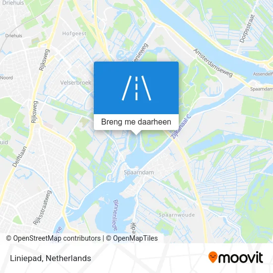 Liniepad kaart