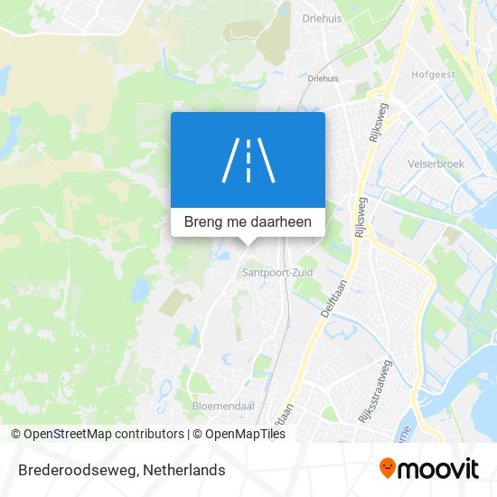 Brederoodseweg kaart