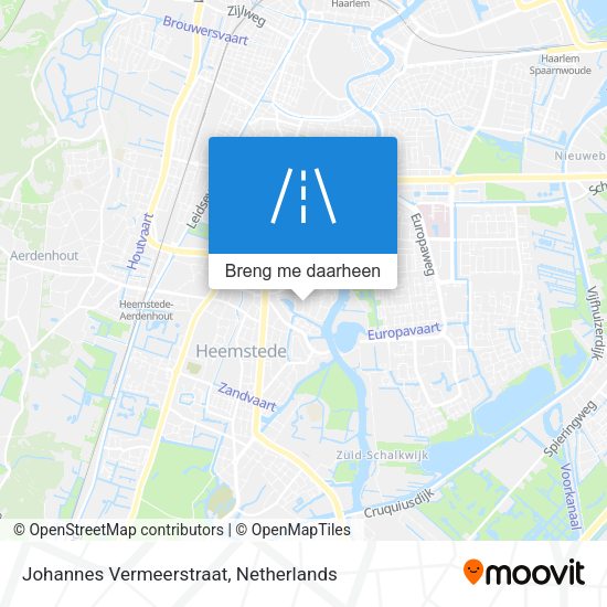Johannes Vermeerstraat kaart