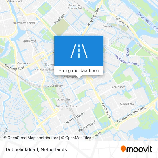Dubbelinkdreef kaart
