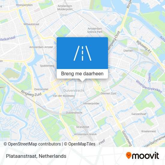 Plataanstraat kaart