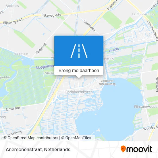 Anemonenstraat kaart