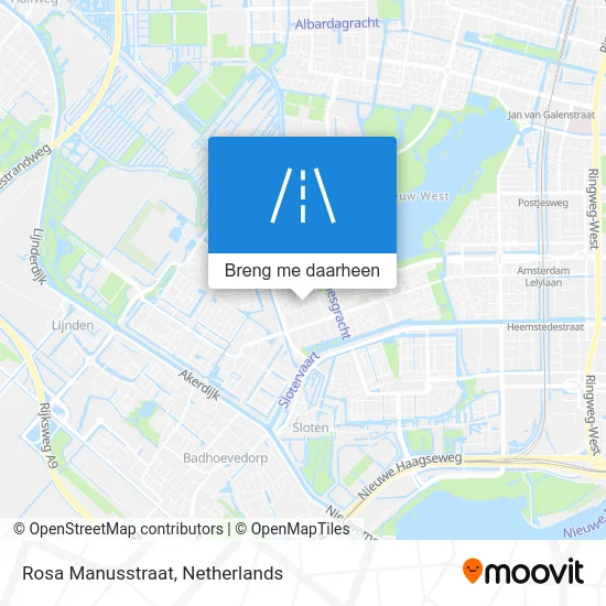 Rosa Manusstraat kaart