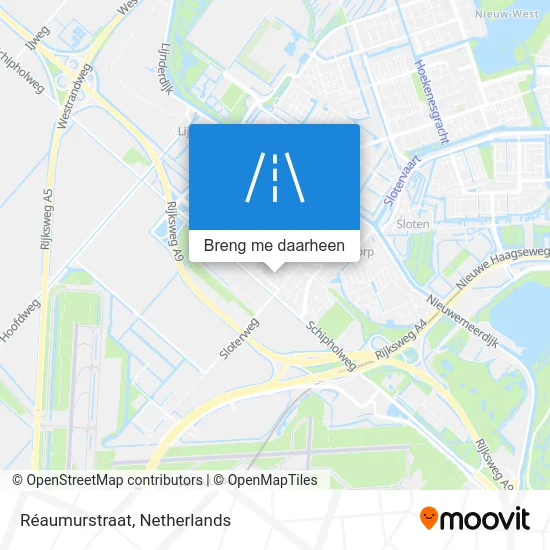 Réaumurstraat kaart