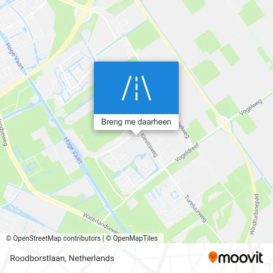 Roodborstlaan kaart