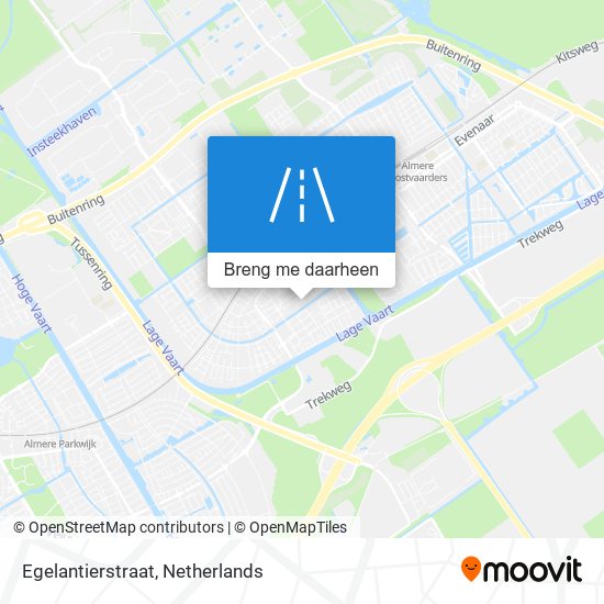 Egelantierstraat kaart