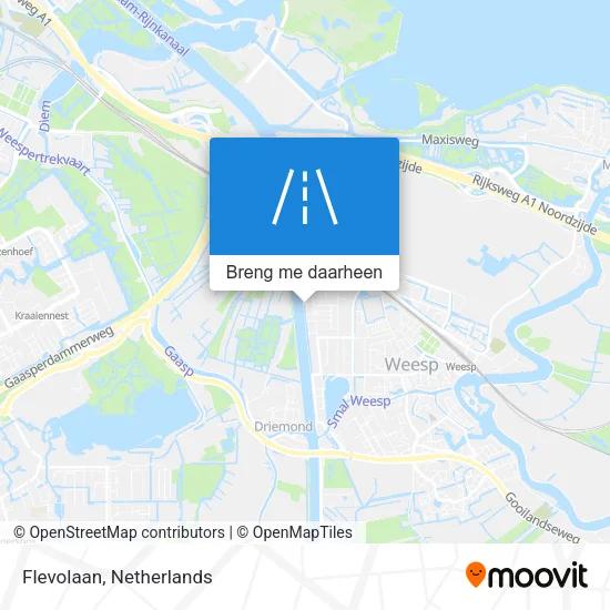 Flevolaan kaart