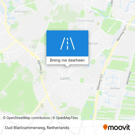 Oud Blaricummerweg kaart