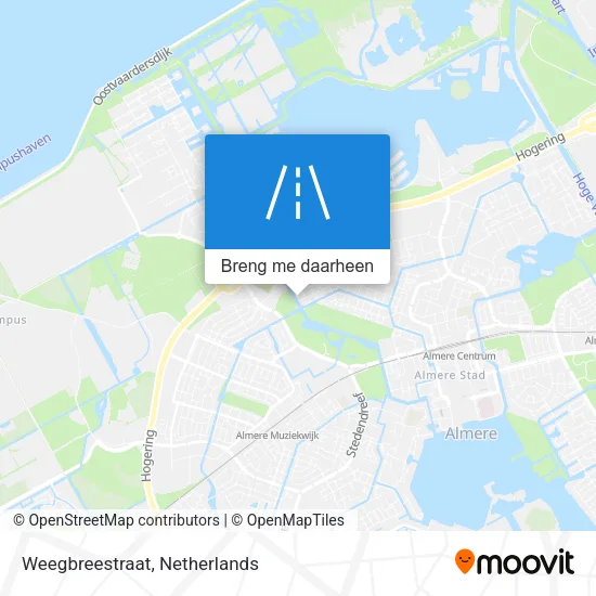 Weegbreestraat kaart