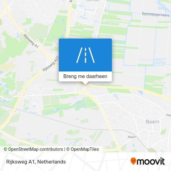 Rijksweg A1 kaart