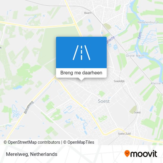 Merelweg kaart