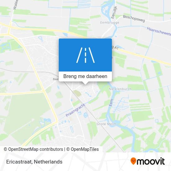 Ericastraat kaart