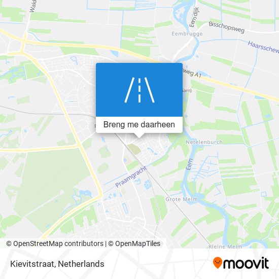 Kievitstraat kaart