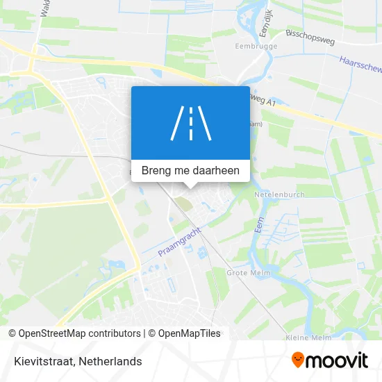 Kievitstraat kaart