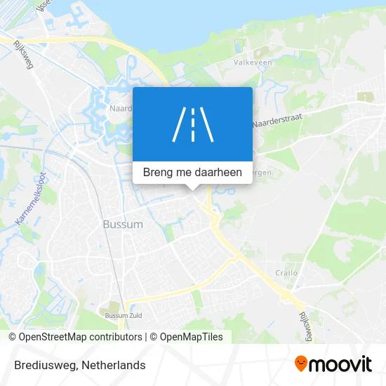 Brediusweg kaart