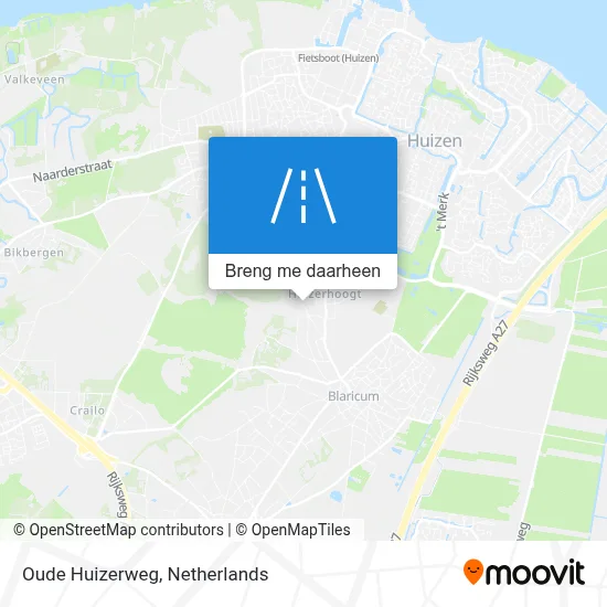 Oude Huizerweg kaart